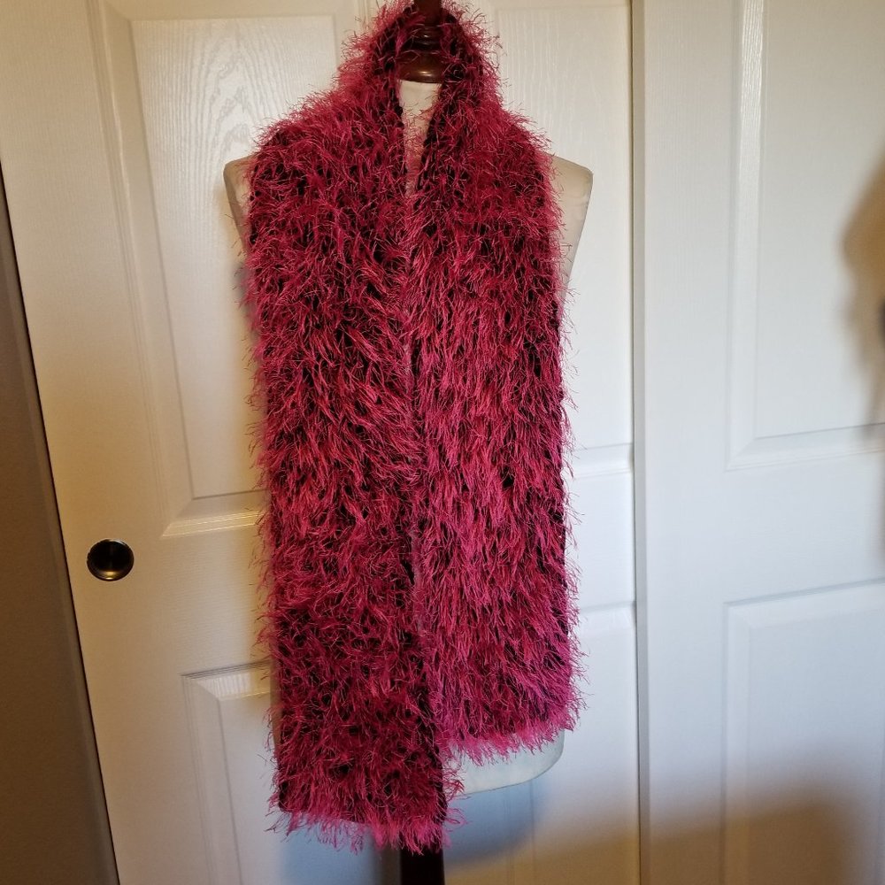 Black and Hot Pink Boutique Scarf